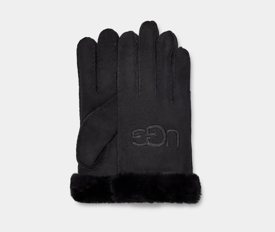 GANT BRODE EN PEAU DE MOUTON BLACK